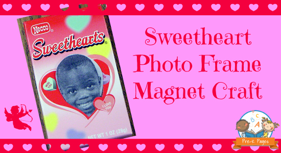 Sweetheart Photo Frame Magnet Craft per la scuola materna e la scuola materna