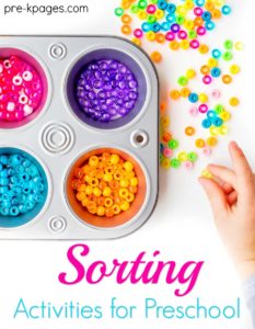 Preschool Sorting Activities