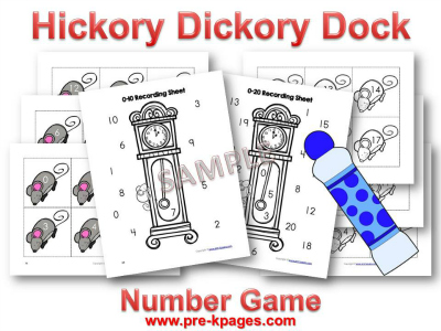 Hickory Ory Dock Nursery Rhyme Activities Hickory Ory Dock Nursery Rhyme Printable Number Identification