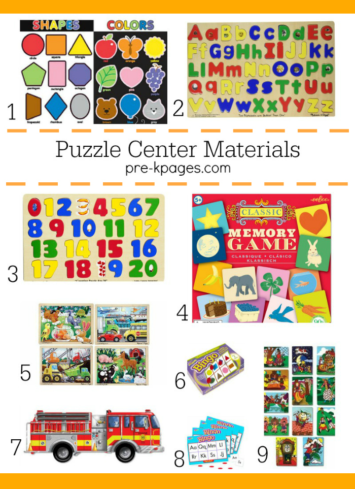 Puzzle Center In Preschool Pre K And Kindergarten