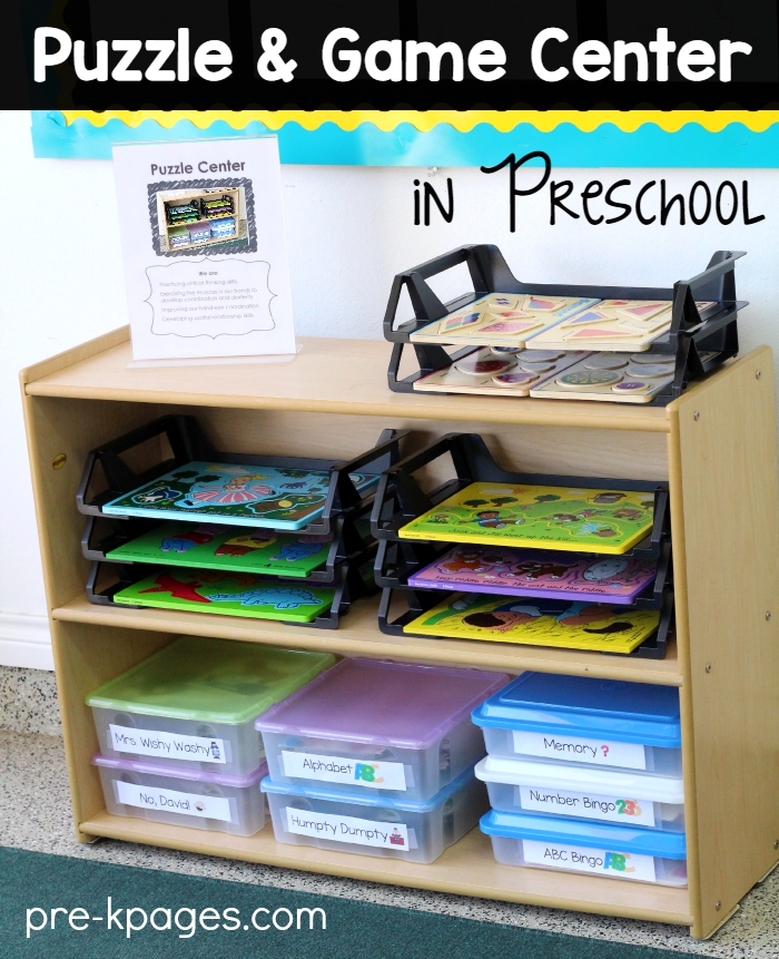 Puzzle Center In Preschool Pre K And Kindergarten