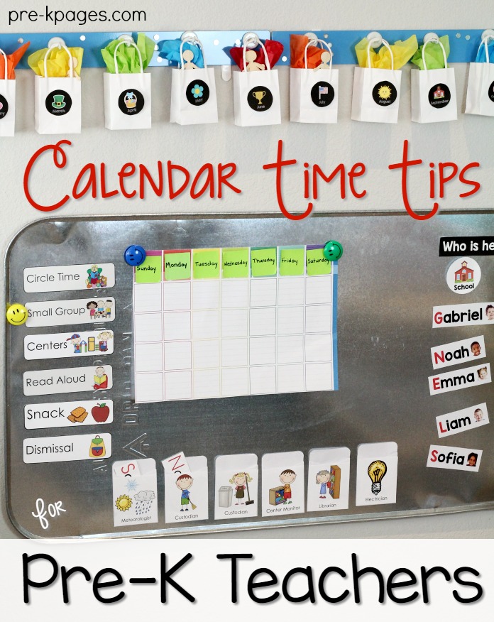 Calendar Time Tips for PreK Teachers