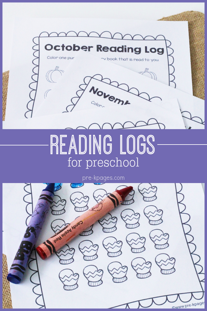 Reading Logs for Preschool
