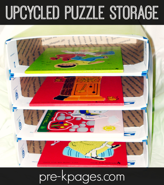 wooden puzzle storage