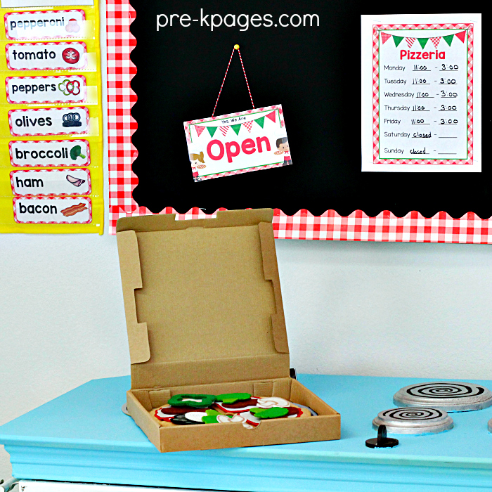 Preschool Pretend Play Pizza Shop 
