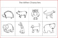 The Mitten Characters Printable