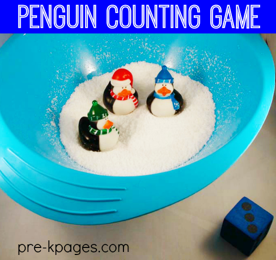 Fun Penguin Counting Game for Preschool and Kindergarten.
