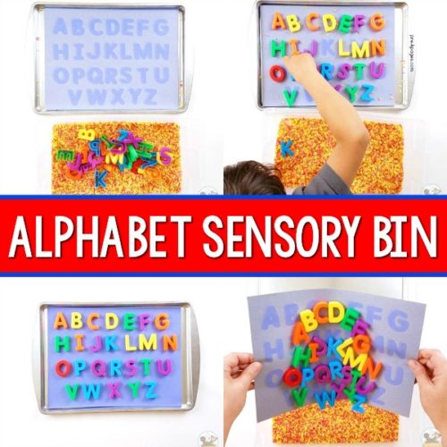 Alphabet Sensory Bin For Letter Recognition