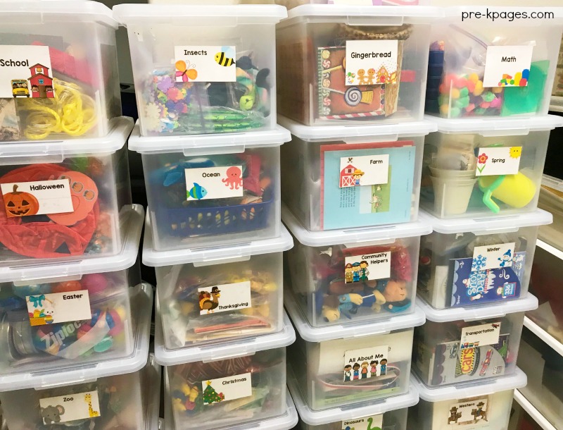 Theme Tub Storage Boxes and Labels