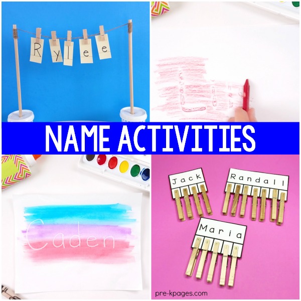 Name Activities For Preschool