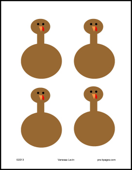 Free Printable Turkey Math Game