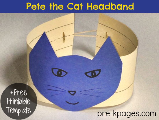 Pete the Cat Headband for Simple Story Problems #preschool #kindergarten