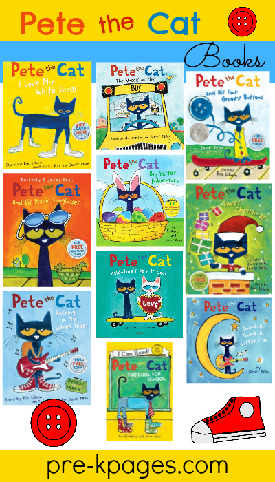 Pete the Cat Story Books for #preschool and #kindergarten