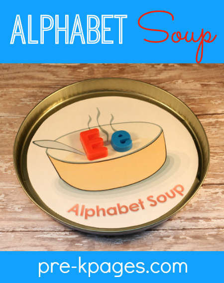 Free Printable Alphabet Soup Activity #preschool #kindergarten