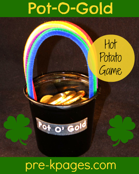 Fun St. Patrick's Day Hot Potato Game for #preschool and #kindergarten