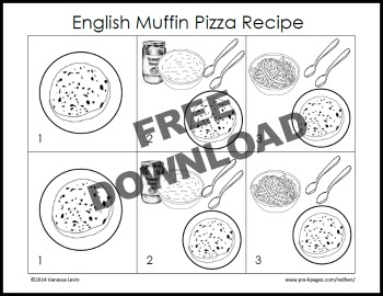 Free Printable Little Red Hen Makes a Pizza Picture Recipe for Kids