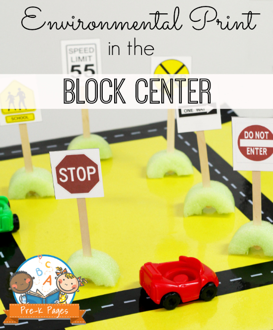 Environmental Print Traffic Signs Free Printable for your Block Center in #preschool and #kindergarten