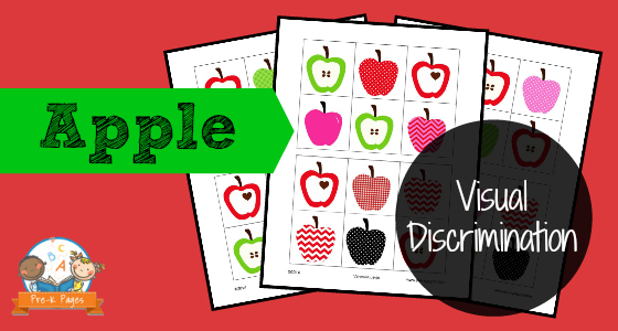 apple visual discrimination printable