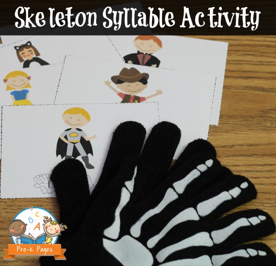 Fun Skeleton Syllable Game for Pre-K and K