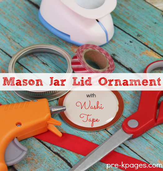 Easy Mason Jar Lid Ornament Craft 