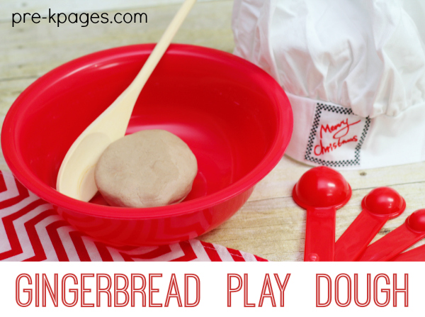 Gingerbread Play Dough Recipe for Preschool and Kindergarten