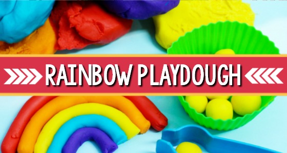 play doh rainbow learning