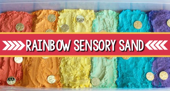 rainbow sensory sand