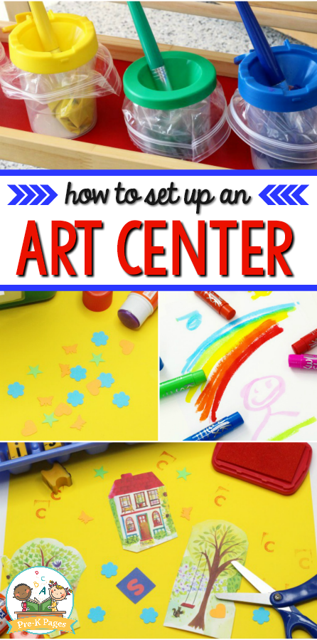 How to set up an art center for toddlers, preschoolers & pre-k kids