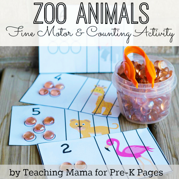 Zoo Animal Fine Motor Activity