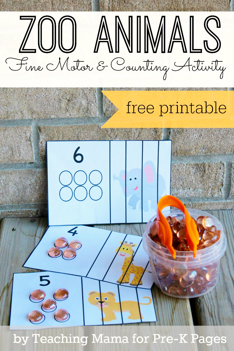 Zoo Animal Fine Motor Activity