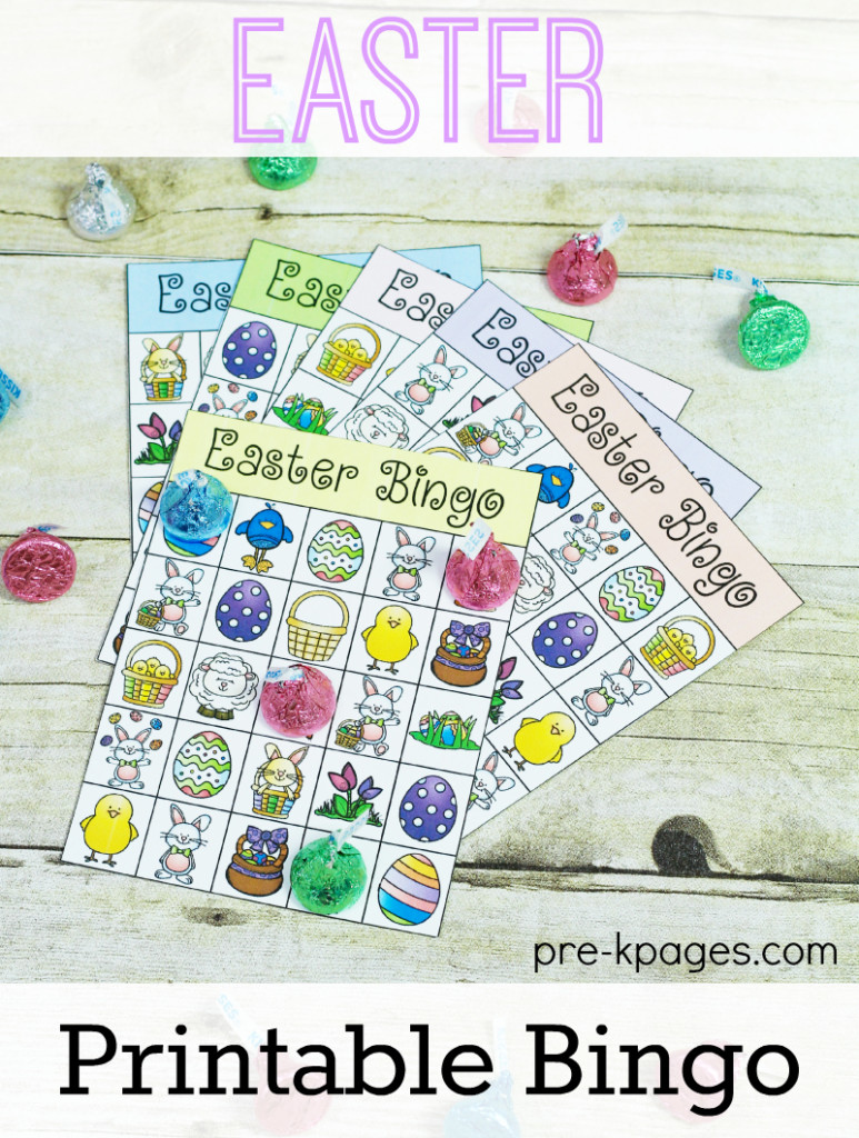 Printable Easter Bingo Game for Preschool