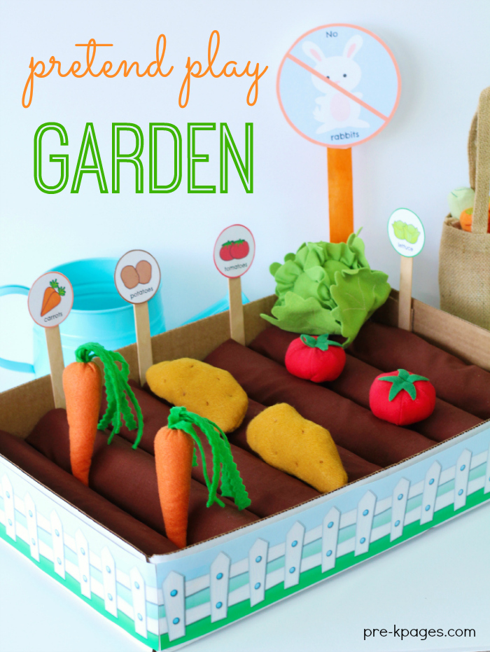 Pretend Play Vegetable Garden