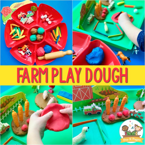 Farm Play Dough for Preschool