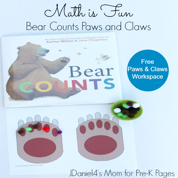 bear counting on paws and claws