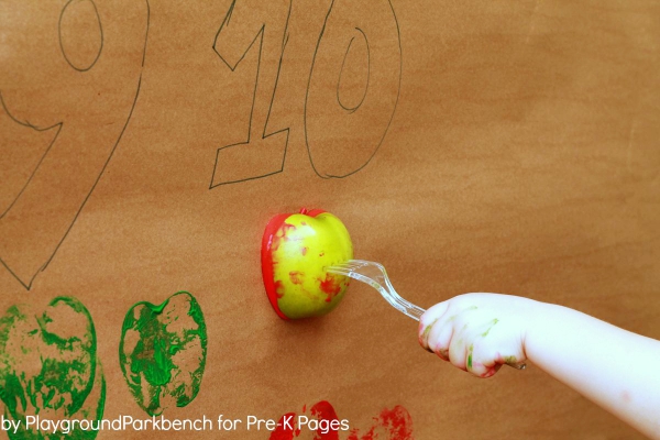 Apple Print Number Line