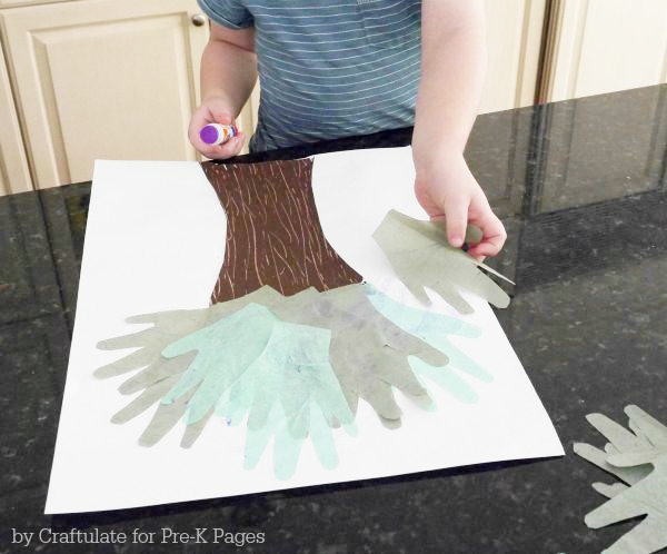 Apple tree handprint leaves