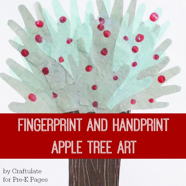 handprint apple tree art