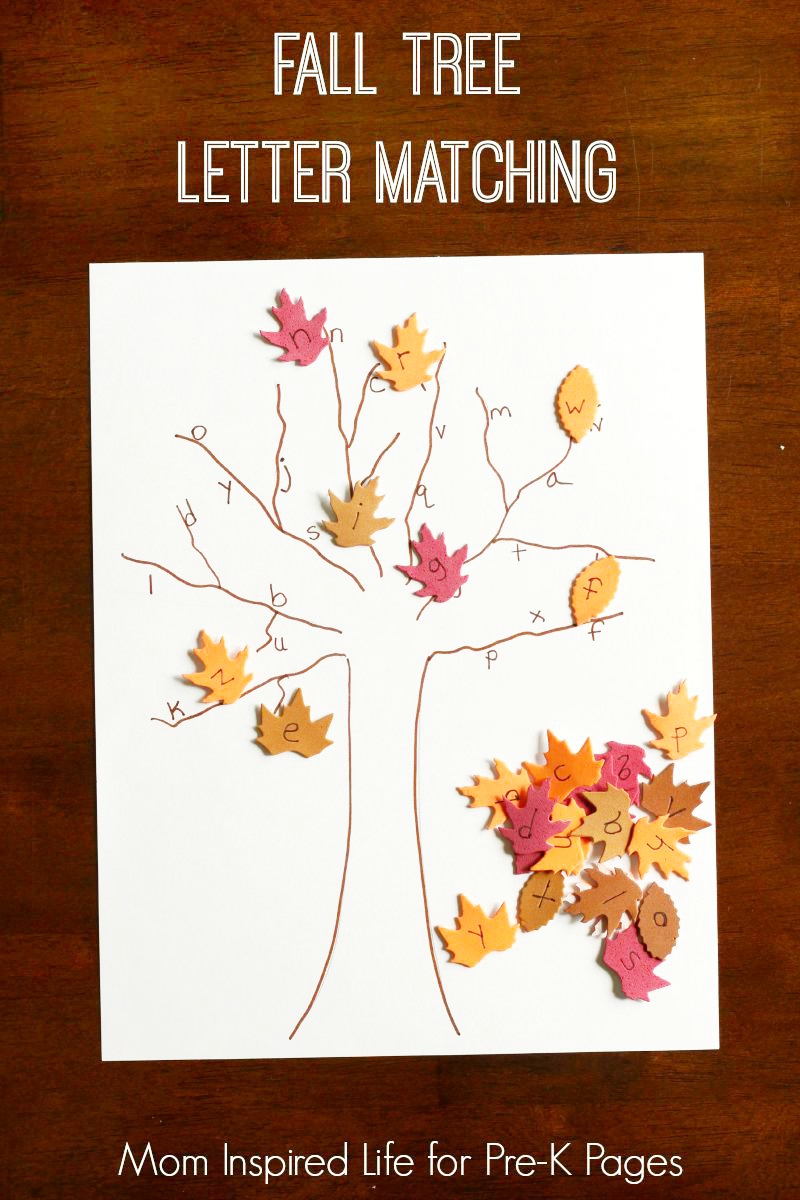 Fall Tree Letter Matching Game