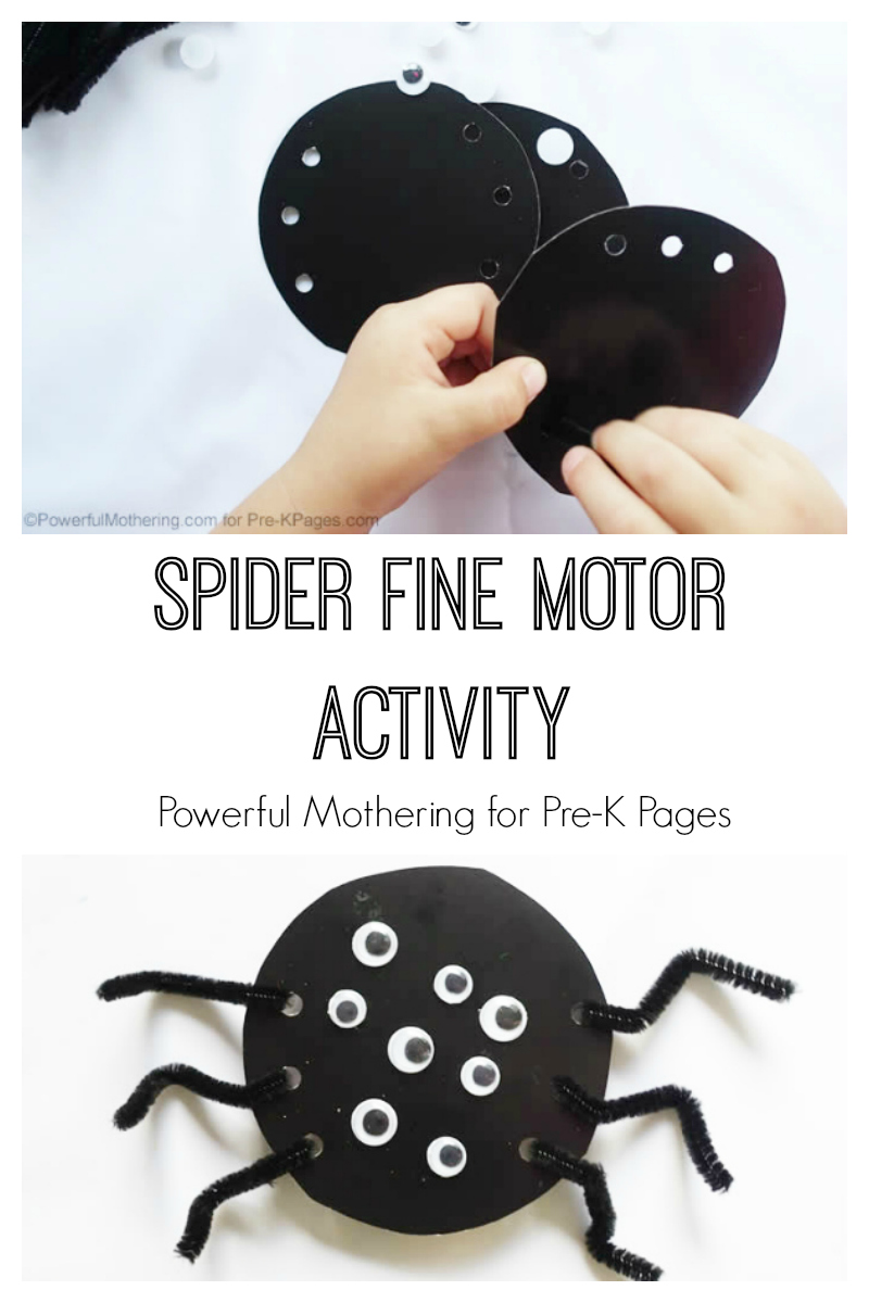 spider fine motor activity for preschool