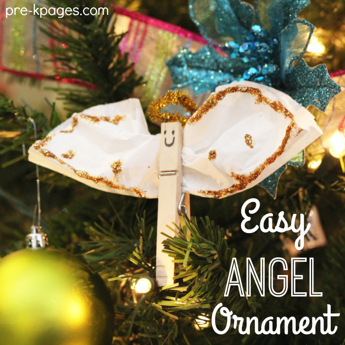 Download Easy Angel Clothespin Christmas Tree Ornament For Preschool PSD Mockup Templates