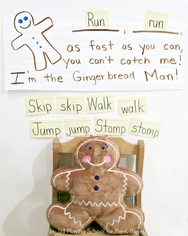 Gingerbread Man Gross Motor Activity Pre K Pages