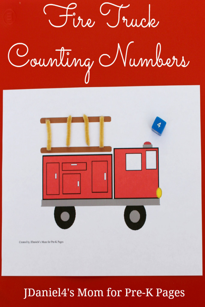 Fire Truck Counting Printables Black And White Template