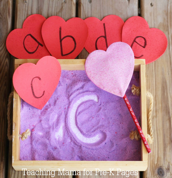 Valentine Sensory Writing Tray - Pre-K Pages