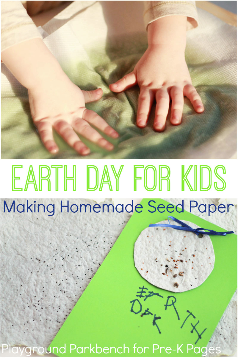 Earth Day for Kids Making Homemade Seed Paper 