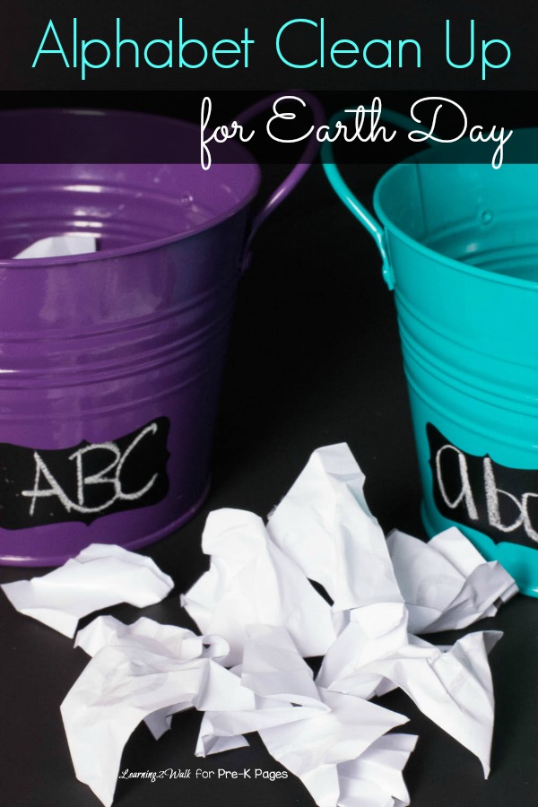 Earth Day Alphabet Clean Up Activity for Preschool