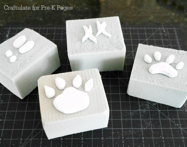 homemade paw print stamps
