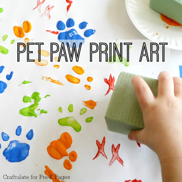 pet paw print stamping art
