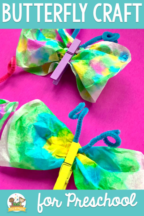 Coffee Filter Butterfly Craft for Preschool - Pre-K Pages