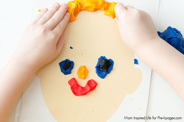 Making Faces Play Dough Activity Pre K Pages