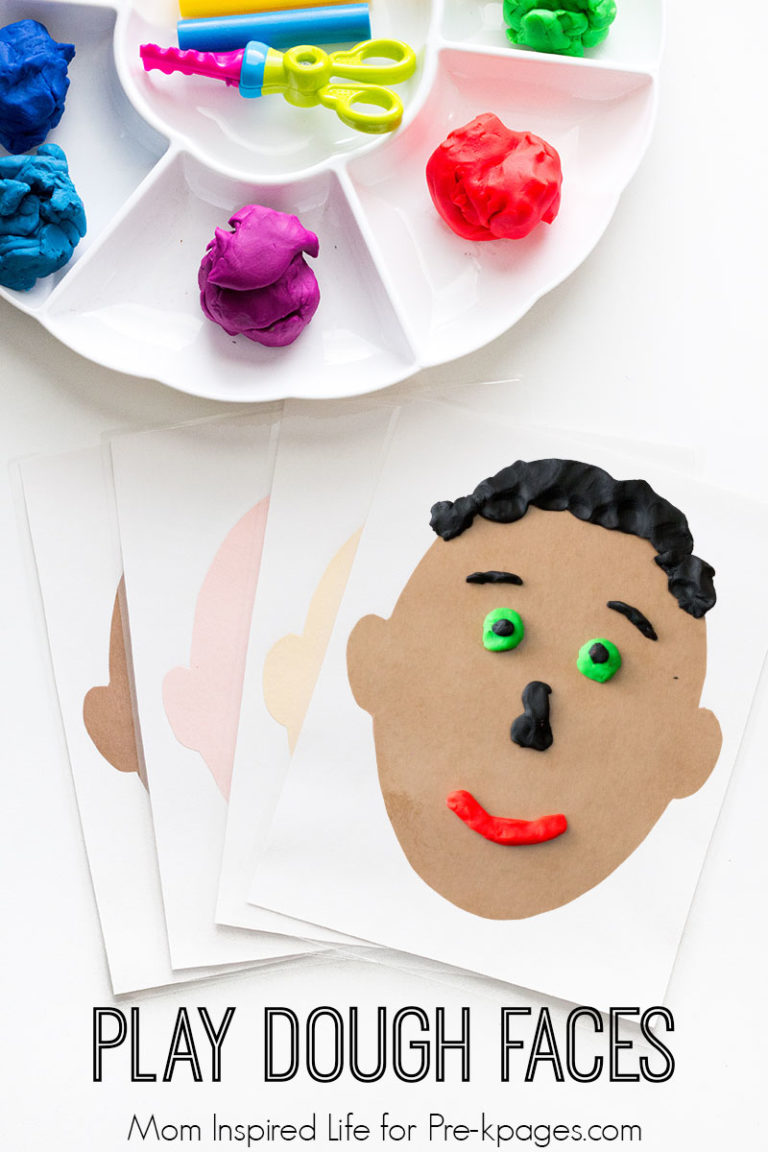 Making Faces Play Dough Activity PreK Pages